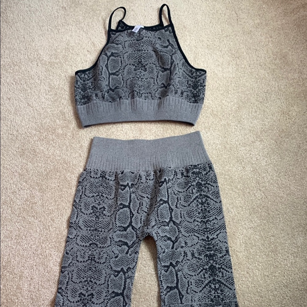 Nikibiki Ribbed Crop Tank Top and Shorts